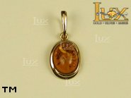 Jewellery GOLD pendant.  Stone: amber. TAG: ; name: GP239; weight: 1.01g.