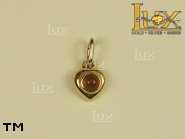 Jewellery GOLD pendant.  Stone: amber. TAG: ; name: GP244; weight: 1.4g.