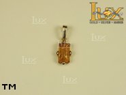 Jewellery GOLD pendant.  Stone: amber. TAG: ; name: GP245; weight: 1.01g.