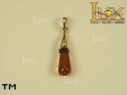 Jewellery GOLD pendant.  Stone: amber. TAG: ; name: GP246; weight: 1.7g.