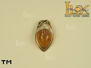 Jewellery GOLD pendant.  Stone: amber. TAG: ; name: GP247; weight: 2.2g.