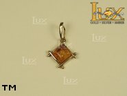 Jewellery GOLD pendant.  Stone: amber. TAG: ; name: GP251; weight: 0.8g.