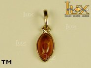 Jewellery GOLD pendant.  Stone: amber. TAG: ; name: GP252; weight: 0.8g.