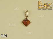 Jewellery GOLD pendant.  Stone: amber. TAG: ; name: GP255; weight: 0.5g.