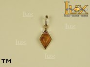 Jewellery GOLD pendant.  Stone: amber. TAG: ; name: GP257; weight: 0.9g.