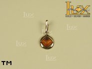 Jewellery GOLD pendant.  Stone: amber. TAG: ; name: GP264; weight: 0.7g.
