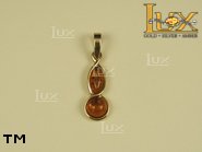 Jewellery GOLD pendant.  Stone: amber. TAG: ; name: GP272; weight: 1.6g.