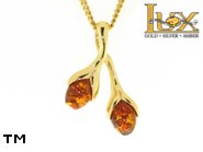 Jewellery GOLD pendant.  Stone: amber. TAG: nature; name: GP295; weight: 2.97g.