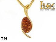Jewellery GOLD pendant.  Stone: amber. TAG: ; name: GP308; weight: 1.91g.