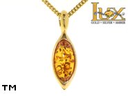 Jewellery GOLD pendant.  Stone: amber. TAG: ; name: GP311; weight: 2.2g.