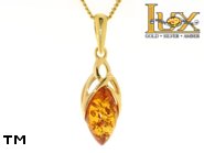 Jewellery GOLD pendant.  Stone: amber. TAG: ; name: GP317; weight: 2.7g.
