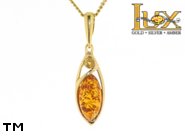 Jewellery GOLD pendant.  Stone: amber. TAG: ; name: GP322; weight: 2.3g.