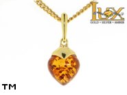 Jewellery GOLD pendant.  Stone: amber. TAG: ; name: GP325; weight: 1.15g.