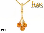 Jewellery GOLD pendant.  Stone: amber. TAG: ; name: GP328; weight: 1.3g.