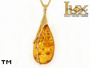 Jewellery GOLD pendant.  Stone: amber. TAG: unique; name: GP349; weight: 9.64g.