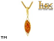 Jewellery GOLD pendant.  Stone: amber. TAG: ; name: GP382; weight: 1.39g.