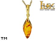 Jewellery GOLD pendant.  Stone: amber. TAG: ; name: GP397; weight: 1.01g.