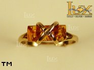 Jewellery GOLD ring.  Stone: amber. TAG: ; name: GR009; weight: 2.2g.