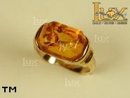 Jewellery GOLD ring.  Stone: amber. TAG: ; name: GR088; weight: 0g.