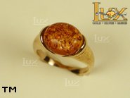 Jewellery GOLD ring.  Stone: amber. TAG: ; name: GR089; weight: 4.8g.