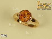 Jewellery GOLD ring.  Stone: amber. TAG: ; name: GR090; weight: 3.91g.
