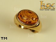 Jewellery GOLD ring.  Stone: amber. TAG: ; name: GR092; weight: 0g.