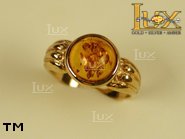 Jewellery GOLD ring.  Stone: amber. TAG: ; name: GR093; weight: 0g.