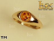 Jewellery GOLD ring.  Stone: amber. TAG: ; name: GR096; weight: 0g.