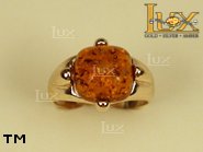 Jewellery GOLD ring.  Stone: amber. TAG: ; name: GR107; weight: 3.2g.