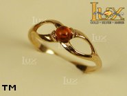 Jewellery GOLD ring.  Stone: amber. TAG: ; name: GR124; weight: 1.72g.