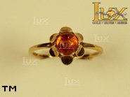 Jewellery GOLD ring.  Stone: amber. TAG: ; name: GR145; weight: 1.6g.