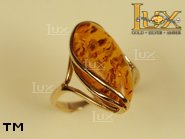 Jewellery GOLD ring.  Stone: amber. TAG: clasic; name: GR151; weight: 3.9g.