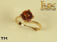 Jewellery GOLD ring.  Stone: amber. TAG: ; name: GR157; weight: 2.34g.