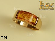 Jewellery GOLD ring.  Stone: amber. TAG: ; name: GR186; weight: 3.4g.