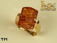 Jewellery GOLD ring.  Stone: amber. TAG: ; name: GR298; weight: 0g.