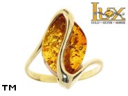 Jewellery GOLD ring.  Stone: amber. TAG: modern; name: GR321; weight: 3.8g.