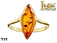 Jewellery GOLD ring.  Stone: amber. TAG: ; name: GR397; weight: 2.3g.
