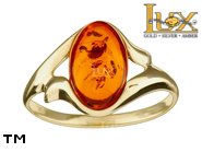 Jewellery GOLD ring.  Stone: amber. TAG: ; name: GR405; weight: 2.58g.
