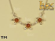 Jewellery SILVER sterling necklace.  Stone: amber. TAG: nature; name: N-391; weight: 5.3g.