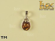 Jewellery SILVER sterling pendant.  Stone: amber. TAG: ; name: P-521-2; weight: 1.4g.