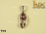 Jewellery SILVER sterling pendant.  Stone: amber. TAG: nature; name: P-648; weight: 2.8g.