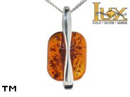 Jewellery SILVER sterling pendant.  Stone: amber. TAG: ; name: P-780-1; weight: 4.7g.
