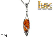 Jewellery SILVER sterling pendant.  Stone: amber. TAG: ; name: P-850; weight: 4.2g.