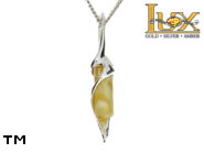Jewellery SILVER sterling pendant.  Stone: amber. TAG: ; name: P-851; weight: 2.9g.