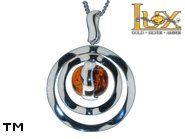 Jewellery SILVER sterling pendant.  Stone: amber. TAG: ; name: P-A07; weight: 6.5g.