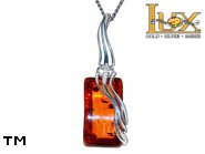 Jewellery SILVER sterling pendant.  Stone: amber. TAG: ; name: P-A36; weight: 2.8g.