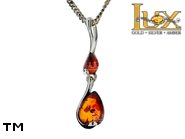 Jewellery SILVER sterling pendant.  Stone: amber. TAG: ; name: P-A57; weight: 1.4g.
