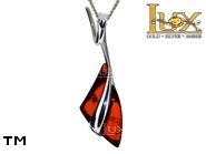 Jewellery SILVER sterling pendant.  Stone: amber. TAG: ; name: P-A81; weight: 3.3g.
