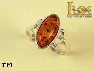 Jewellery SILVER sterling ring.  Stone: amber. TAG: ; name: R-204; weight: 2.4g.