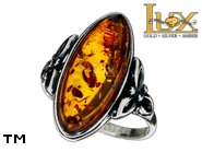 Jewellery SILVER sterling ring.  Stone: amber. TAG: ; name: R-222; weight: 4g.